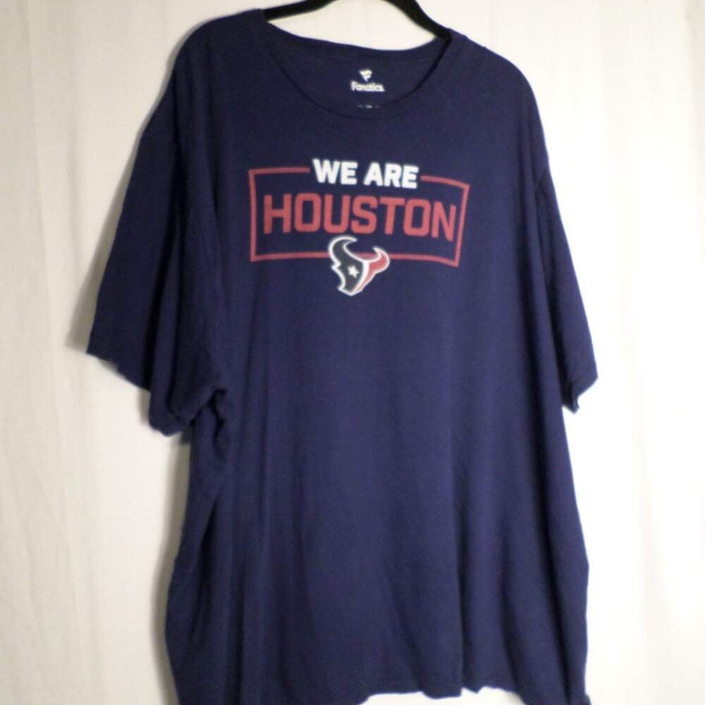 Fanatics Houston Texans We Are Houston Mens Navy Blue Short Sleeve Tee Sz 4XL